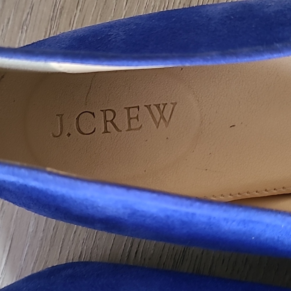 J.Crew ballet casual blue suede upper flats size 9 - Picture 9 of 10
